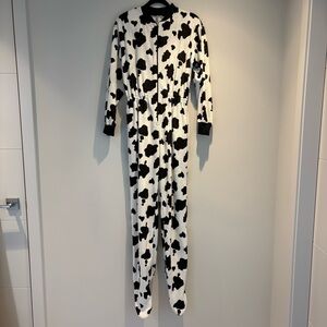 Handmade Cow-print pyjama onesie